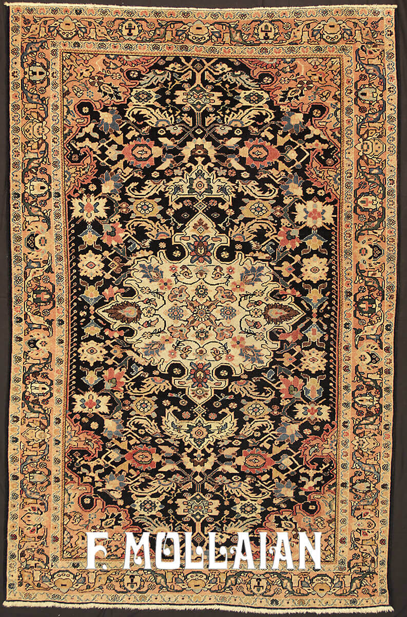 Tapis Persan Antique Saruk Farahan n°:83707924